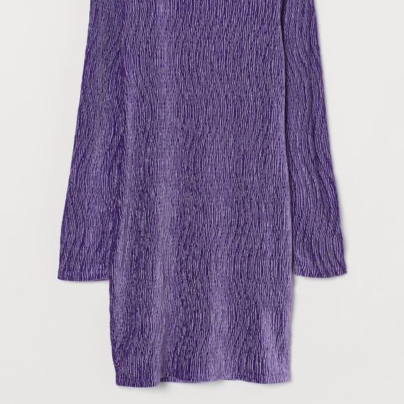 H&M crinkled velour dress - Picture 2 of 4